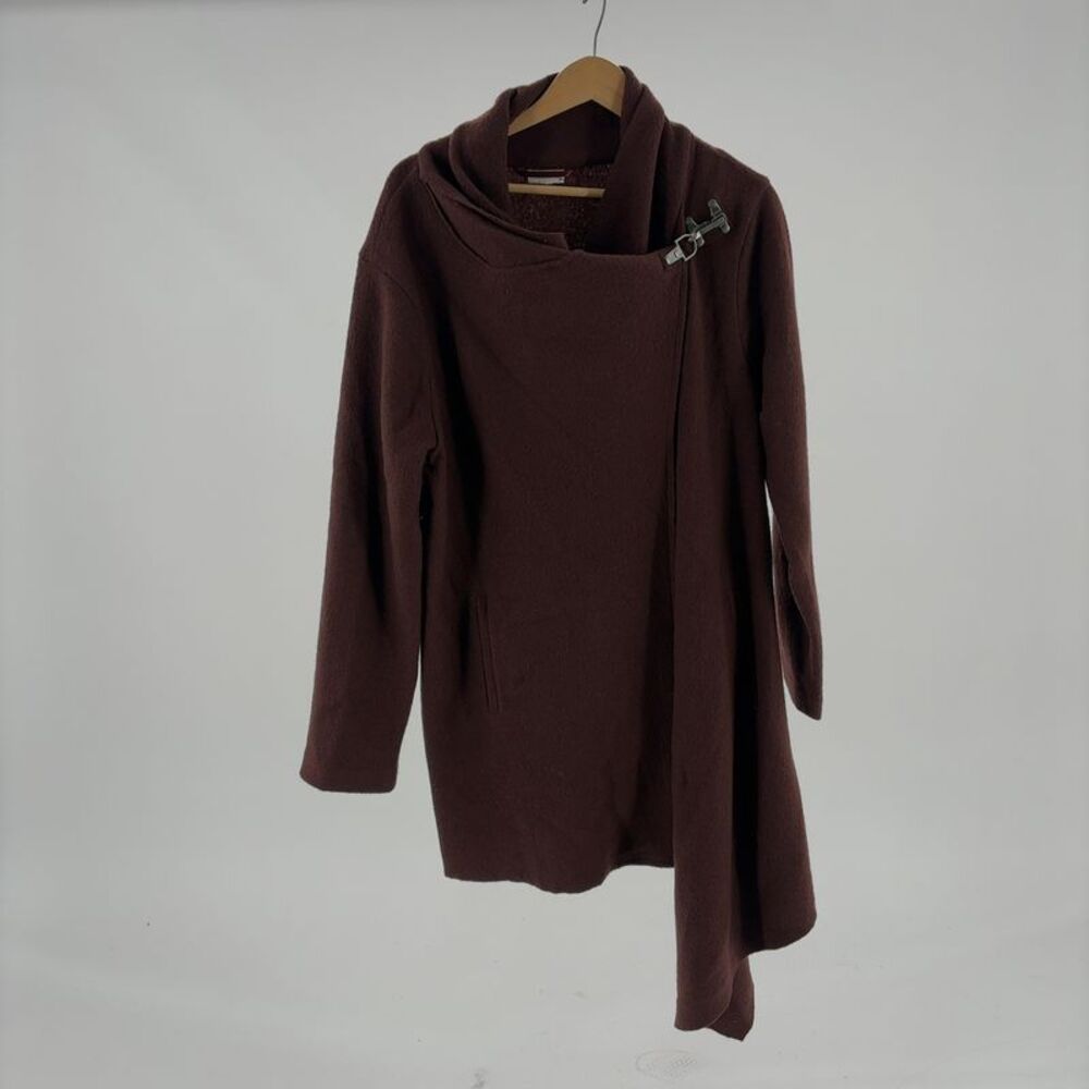 Garnet Hill Asymmetrical Boiled Wool Coat